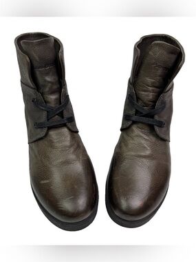 Patrizia Bonfanti Made In Italy Ankle Boot Green Brown Leather Women 38 /US 7.5